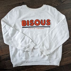 BISOUS PLACE DE L'ARGONNE H&M SWEATSHIRT SIZE S SMALL🧡